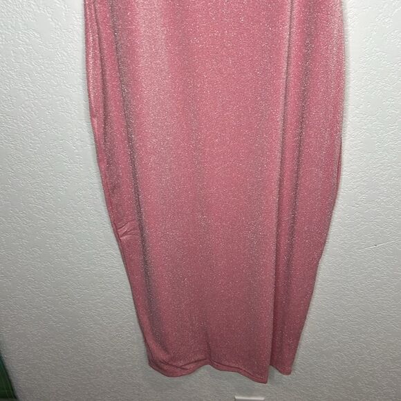 New Naked Wardrobe Metallic Hourglass
Midi Dress In Pink 2X - Picture 5 of 15